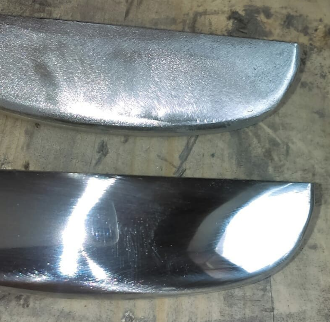 Exemple de polissage et restauration de pièce métallique